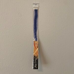 100% Human Hair Clip-In Blue Highlight Extension - Costume Accessory